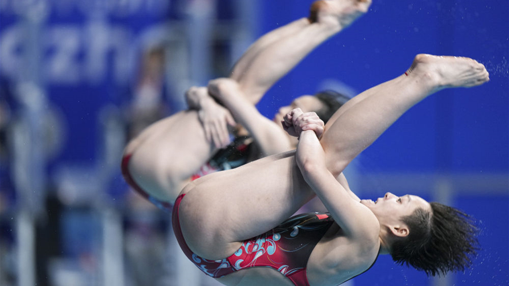 陈艺文/昌雅妮获得游泳世锦赛跳水女子双人3米板冠军